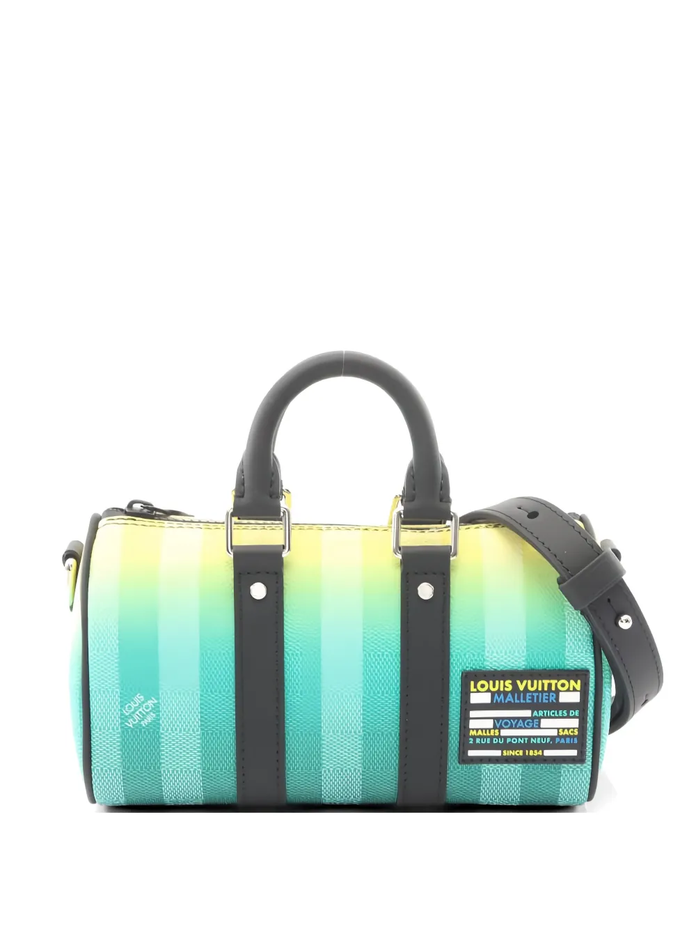 Louis Vuitton Pre-Owned 2021 XS Keepall striped tote bag - Verde
