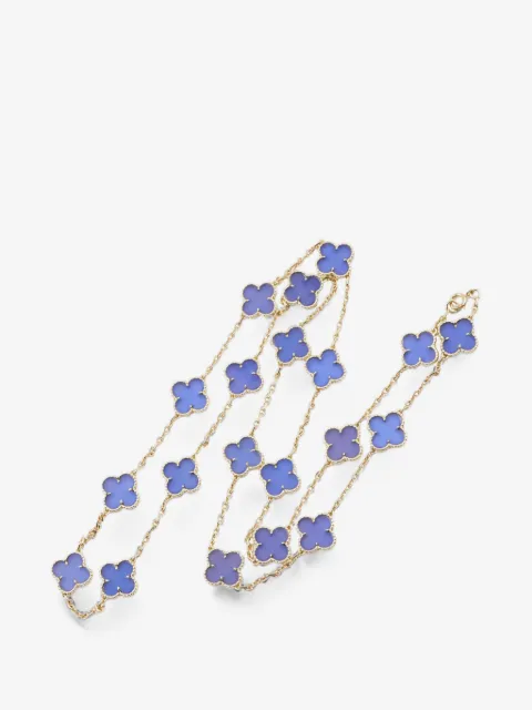 Van Cleef & Arpels Pre-Owned колье Alhambra с агатом