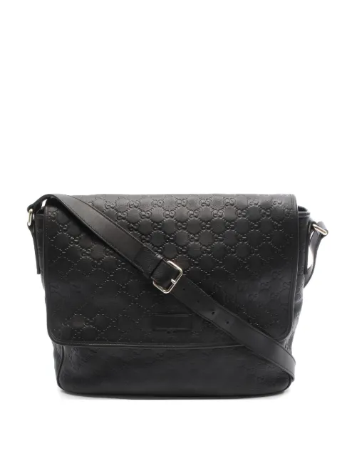 Gucci Pre-Owned Sima embossed leather messenger bag