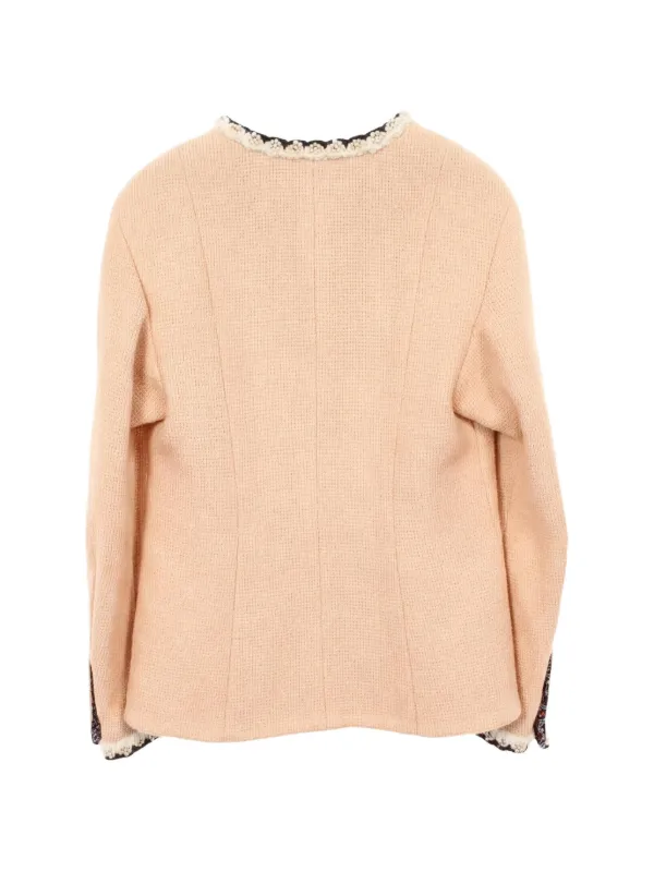 CHANEL Pre-Owned 1980s Buttoned Tweed Jacket | Neutrals | FARFETCH