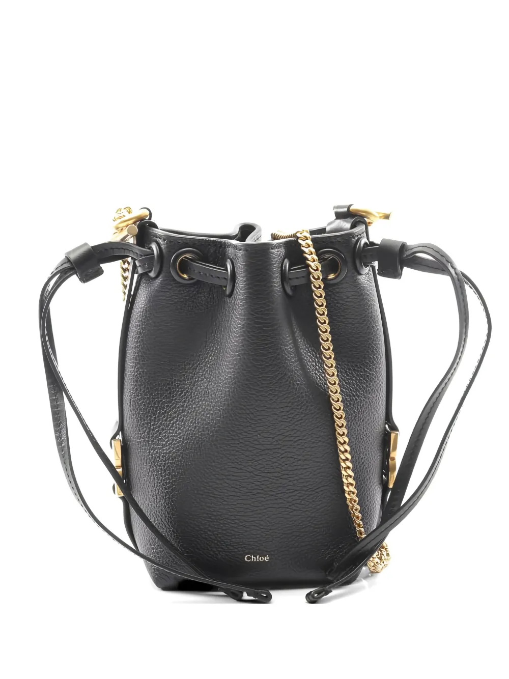 Chloé Pre-Owned 2010s Micro Marcie leather bucket bag - Nero