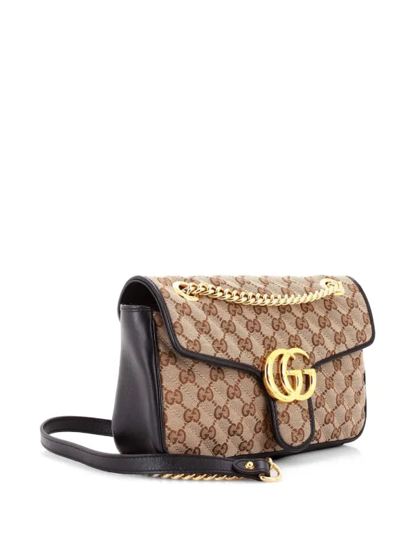 Gucci Pre-Owned GGマーモント フラップ ダイアゴナル キルティング GG 