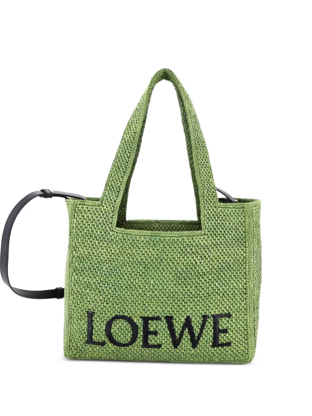 Loewe Pre-Owned Paula's Ibiza Logo Convertible Raffia Medium tote bag - Verde