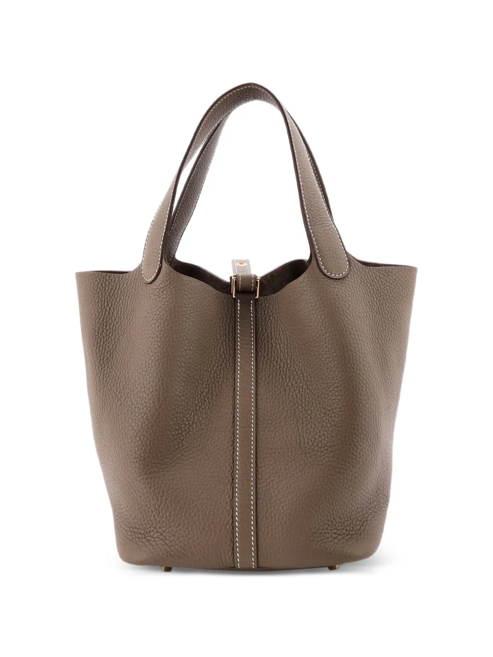 Hermès Pre-Owned Picotin Lock Bag Clemence MM bucket bag - Grigio