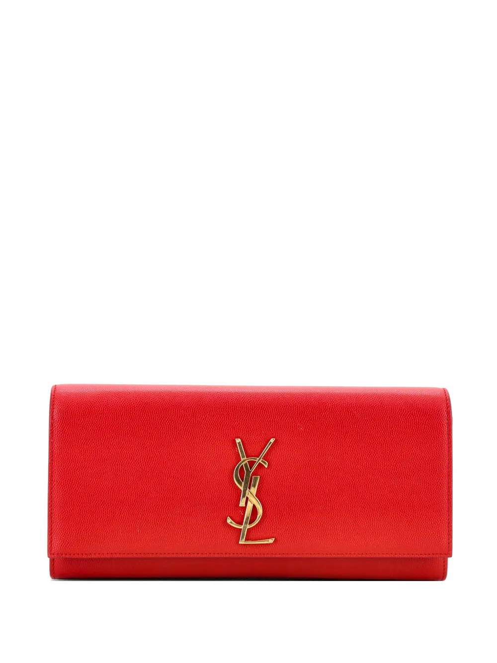 Saint Laurent Pre-Owned Classic Monogram Leather Long clutch bag - Rosso