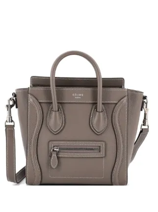 Celine Pre-Owned ラゲージバッグ グレイニーレザー ナノ ショルダー