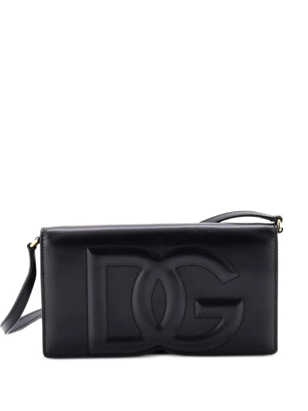 Dolce & Gabbana Pre-Owned DG Logo Flap Shoulder Bag Leather Mini crossbody bag - Nero