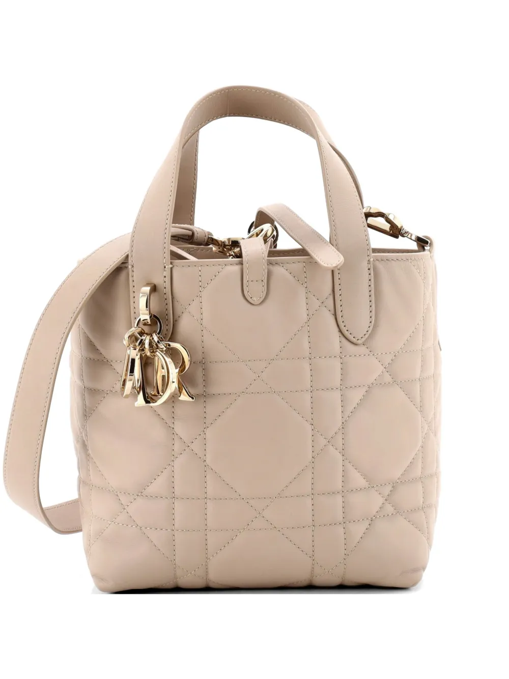 Christian Dior Pre-Owned Toujours Vertical Macrocannage Quilt Calfskin Small tote bag - Toni neutri