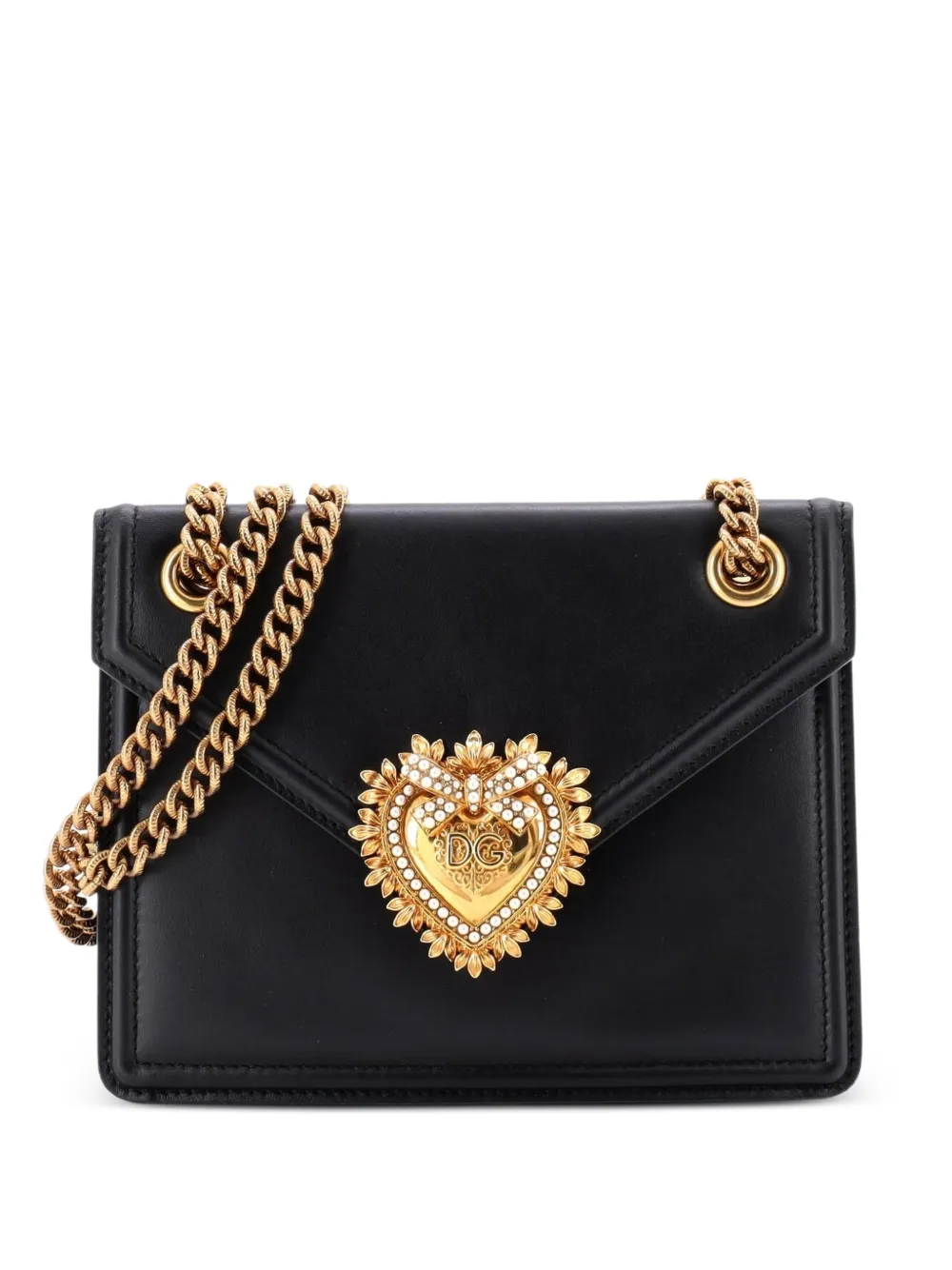 Dolce & Gabbana Pre-Owned Devotion Leather Small crossbody bag - Nero