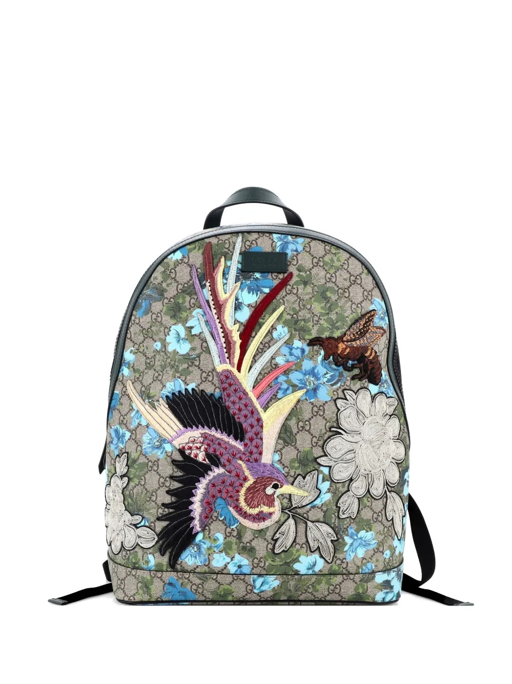 Gucci Pre-Owned Zip Embroidered Printed GG Coated Canvas Medium backpack - Marrone