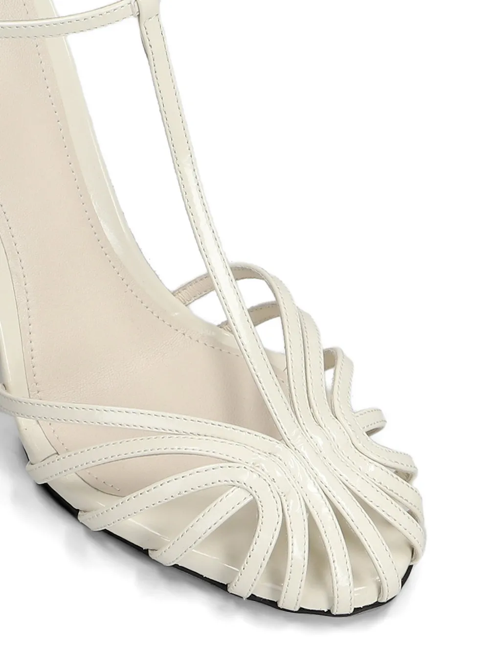 Alevì Stella cage-strap stiletto-heel leather sandals Wit