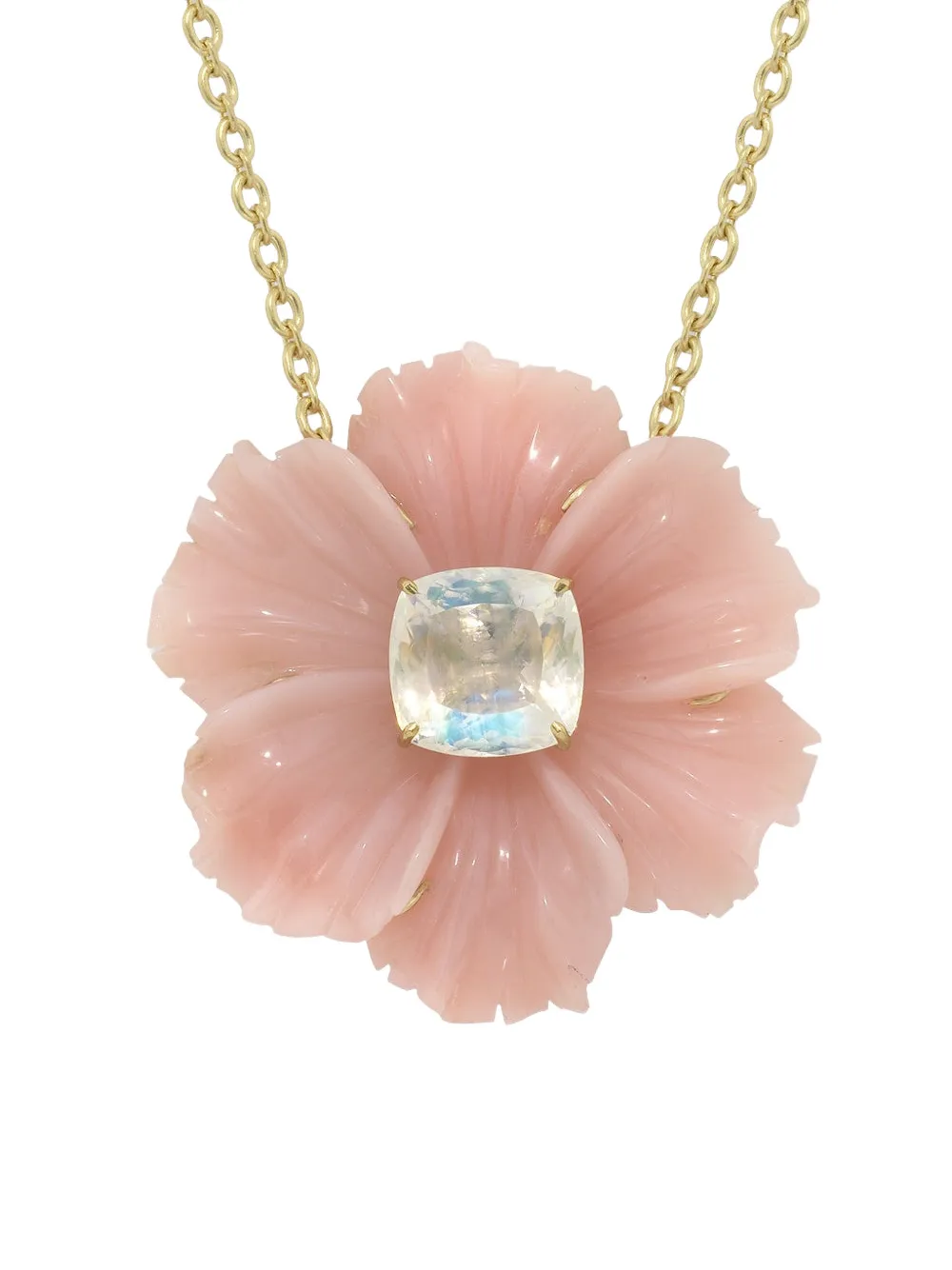  Irene Neuwirth Tropical Flower Necklace - Gold 