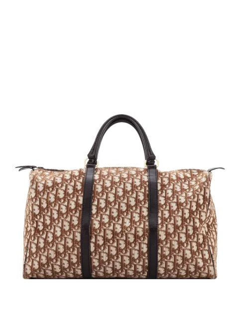 Christian Dior Pre-Owned bolsa de mano Vintage Trotter Boston grande de lona Diorissimo
