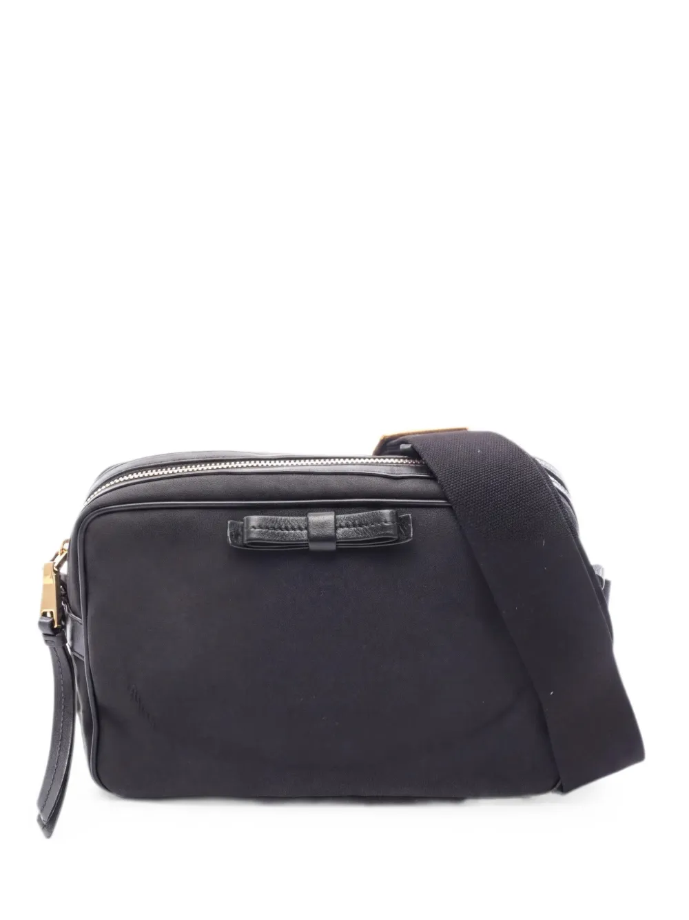 Prada Pre-Owned Borsa a spalla con logo jacquard anni 2000 - Nero