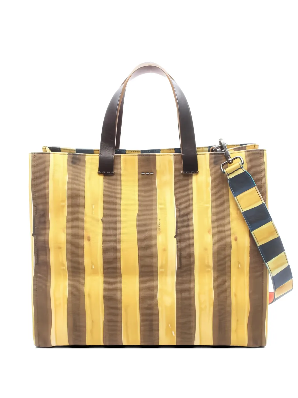 Fendi Pre-Owned 2000s Pequin Stripe tote bag - Giallo