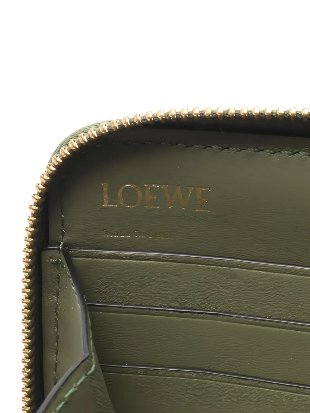 Loewe Pre-owned 2000s Repeat Anagram Zip Long Wallet in Green, view 4