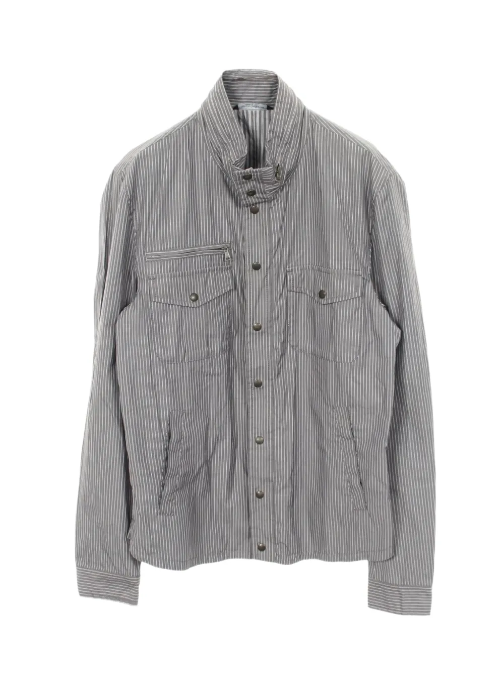 Dolce & Gabbana Pre-Owned Giacca-camicia a righe anni 2010 - Grigio
