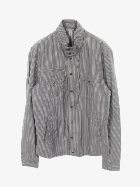 Dolce & Gabbana Pre-Owned 2010s stand-collar striped shirt jacket