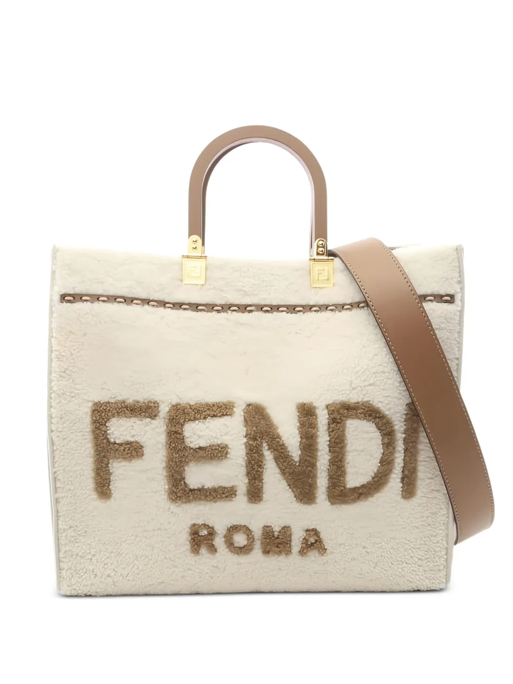 Fendi Pre-Owned 2010s Sunshine leather tote bag - Toni neutri