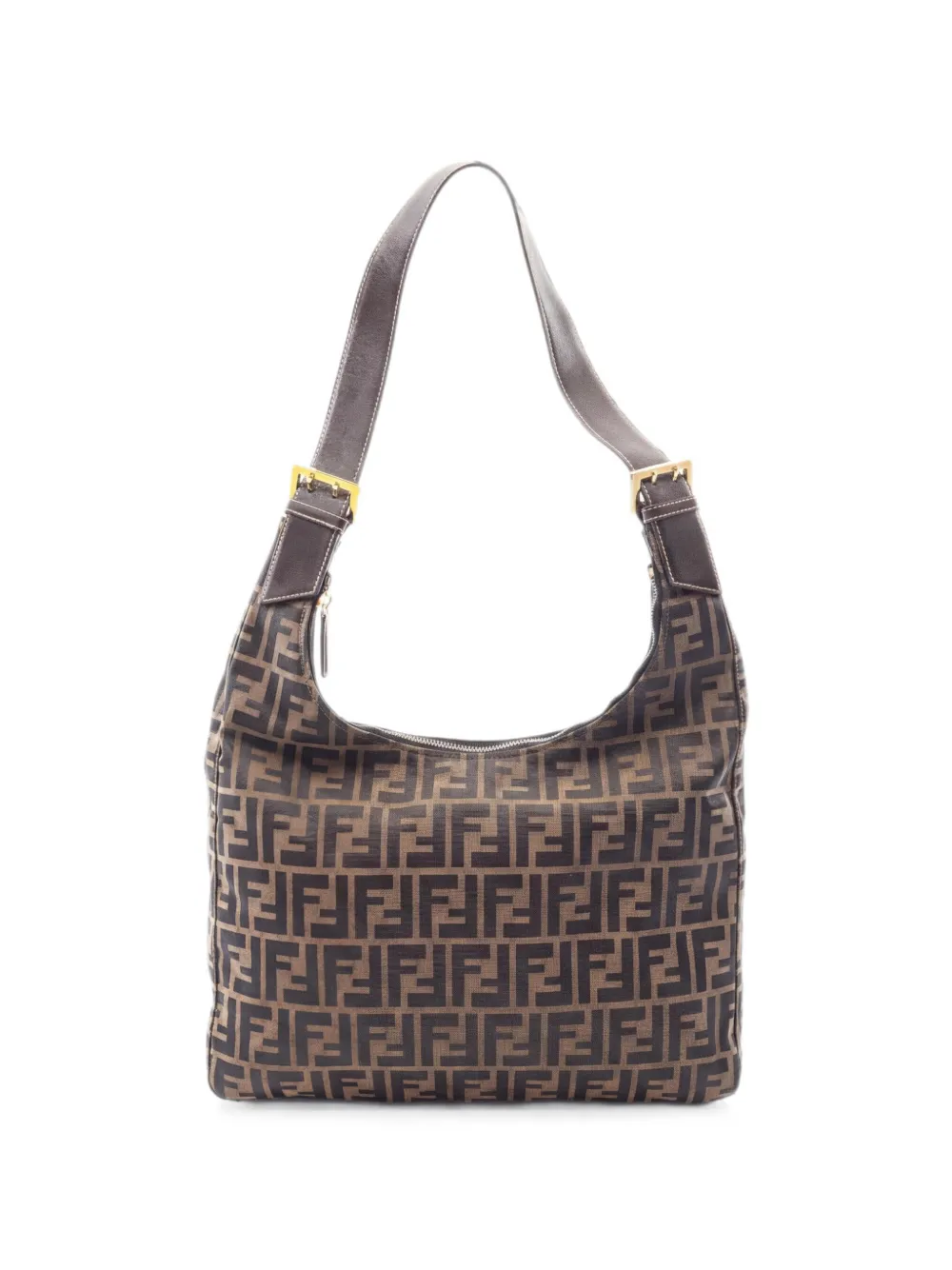 Fendi Pre-Owned Borsa a spalla in pelle con motivo Zucca anni 2010 - Marrone