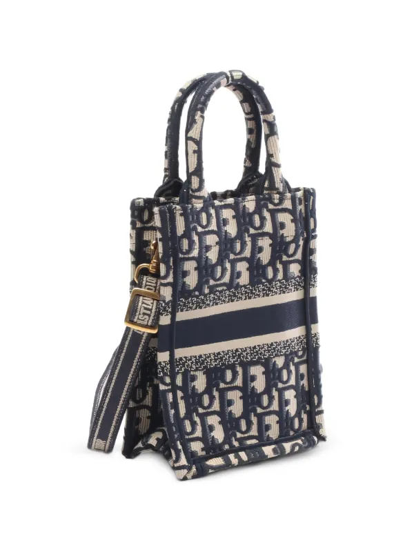 Christian Dior Pre-Owned logo-pattern Tote Bag | Blue | FARFETCH