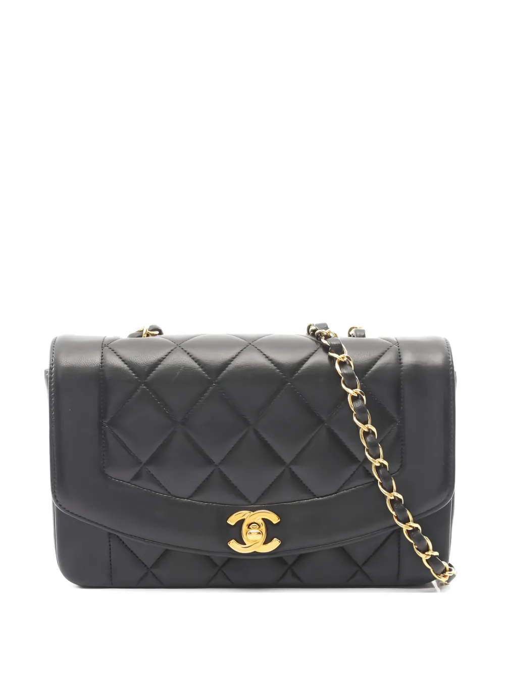 CHANEL Pre-Owned 1996-1997 Diana Matelasse flap chain shoulder bag - Nero