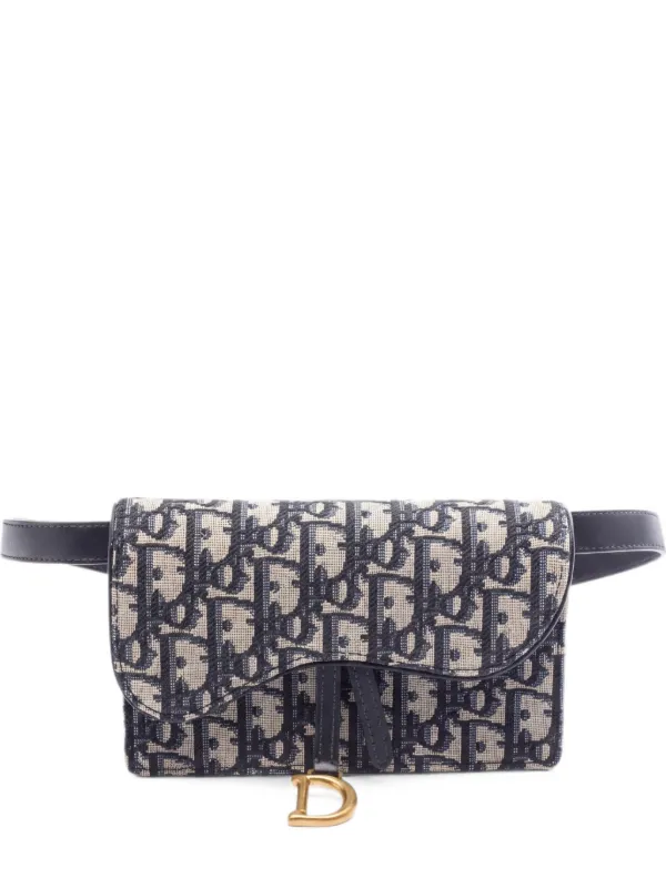 Dior Pre-owned 2010s Logo-pattern Belt Bag in Blue