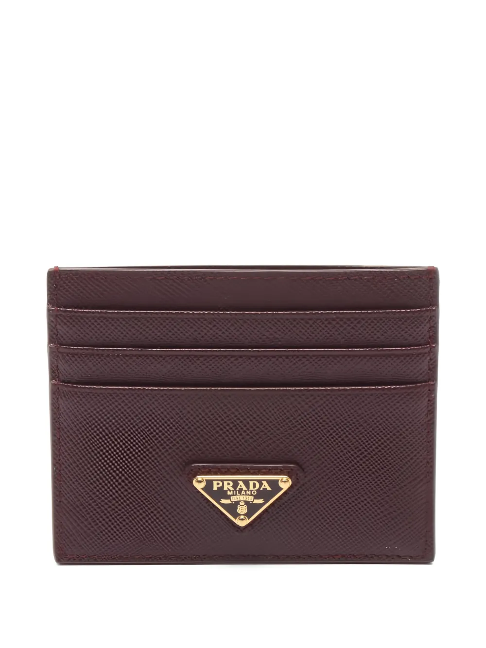 Prada Pre-Owned Triang leather card case - Rosso