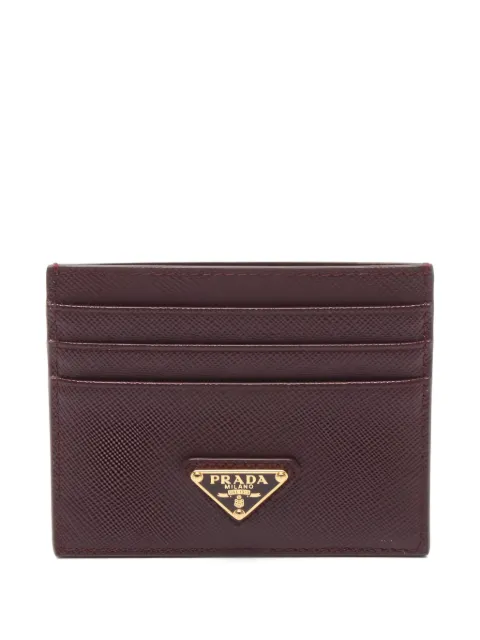 Prada Pre-Owned Triang leather card case