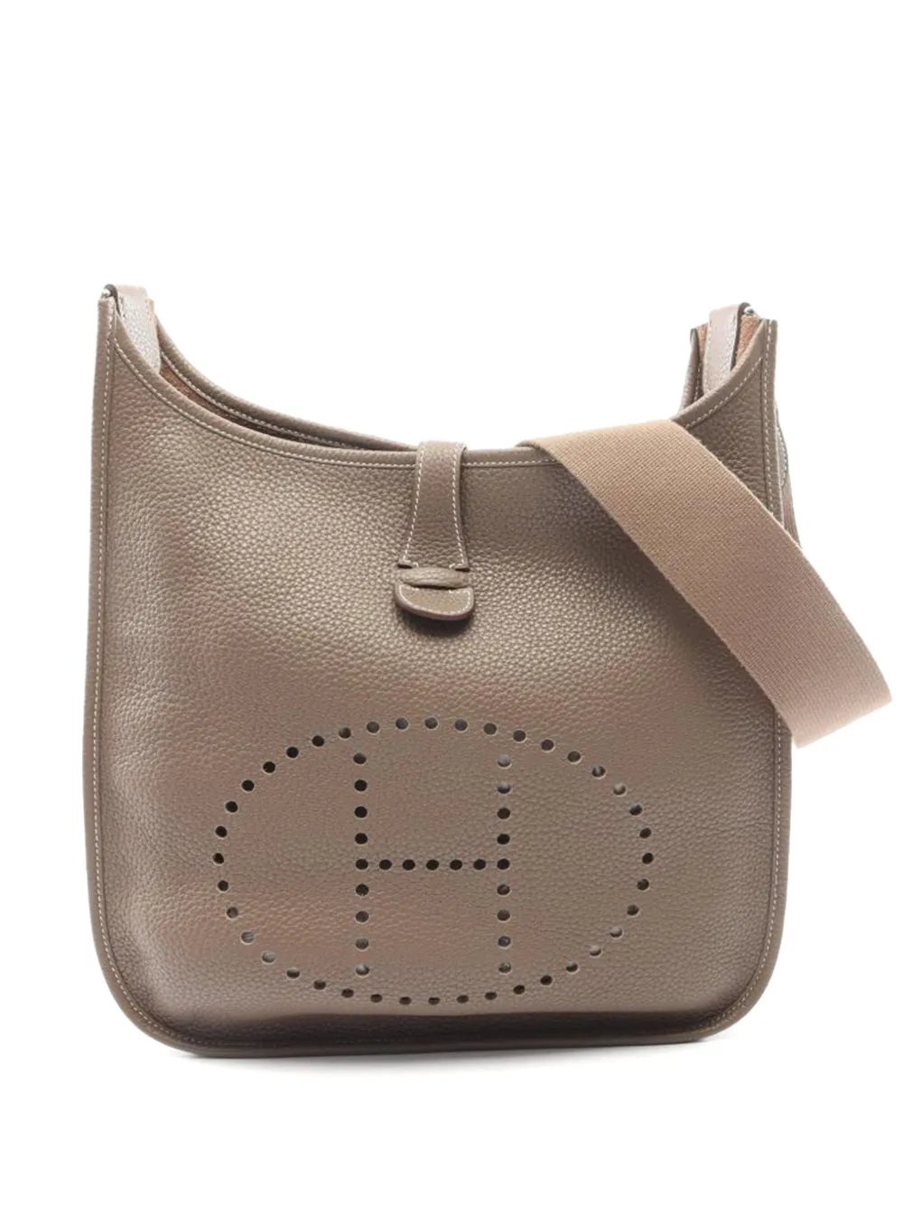 Hermès Pre-Owned 2010 perforated leather shoulder bag - Toni neutri