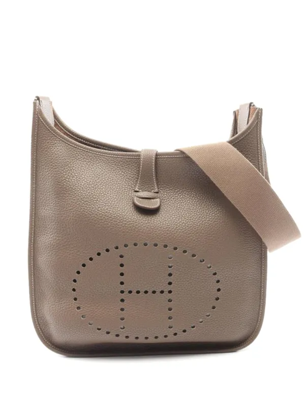 Hermès Pre-owned 2010 Perforated Leather Shoulder Bag in Neutrals