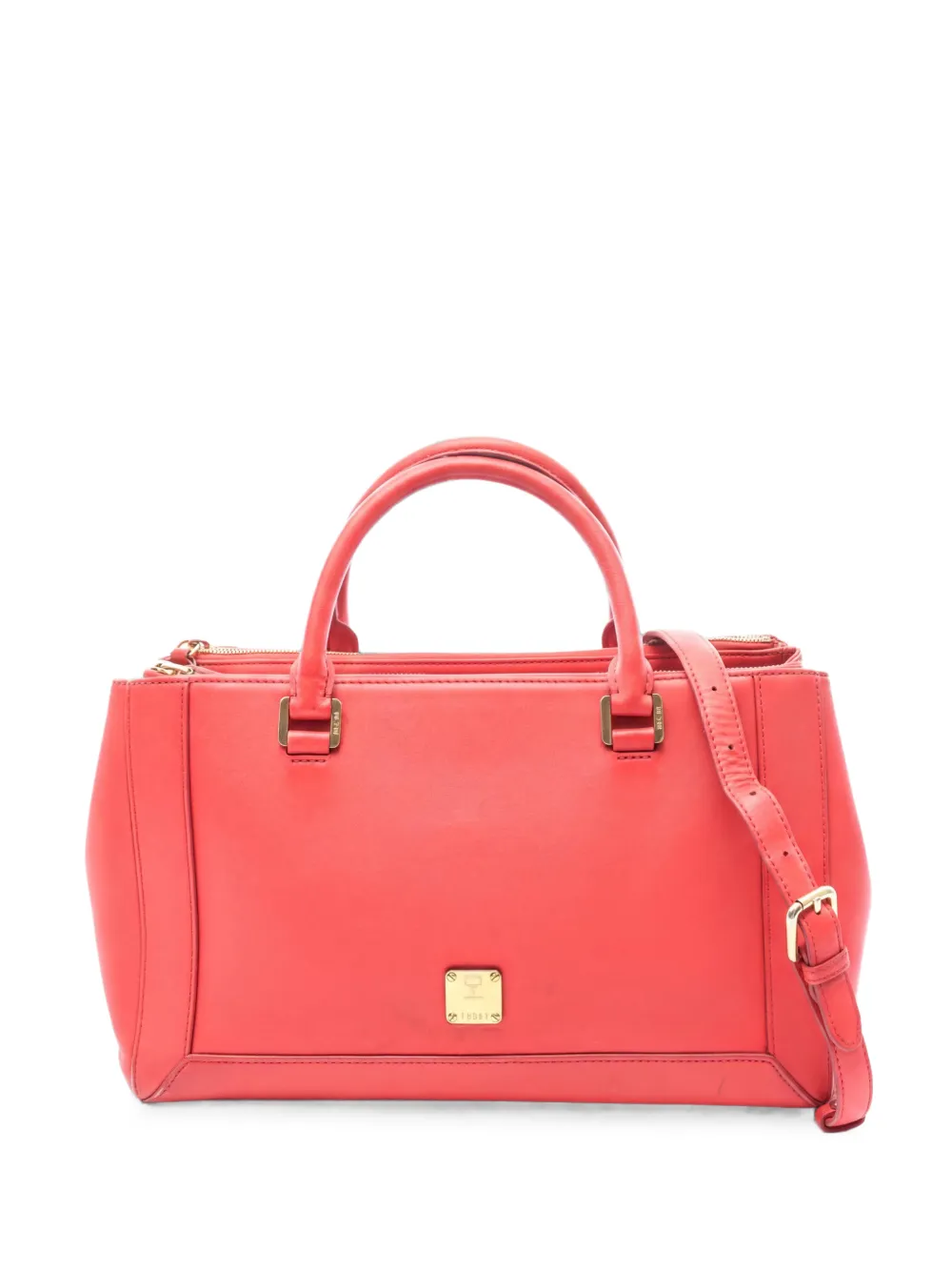 MCM Pre-Owned Borsa tote in pelle anni 2000 - Rosso