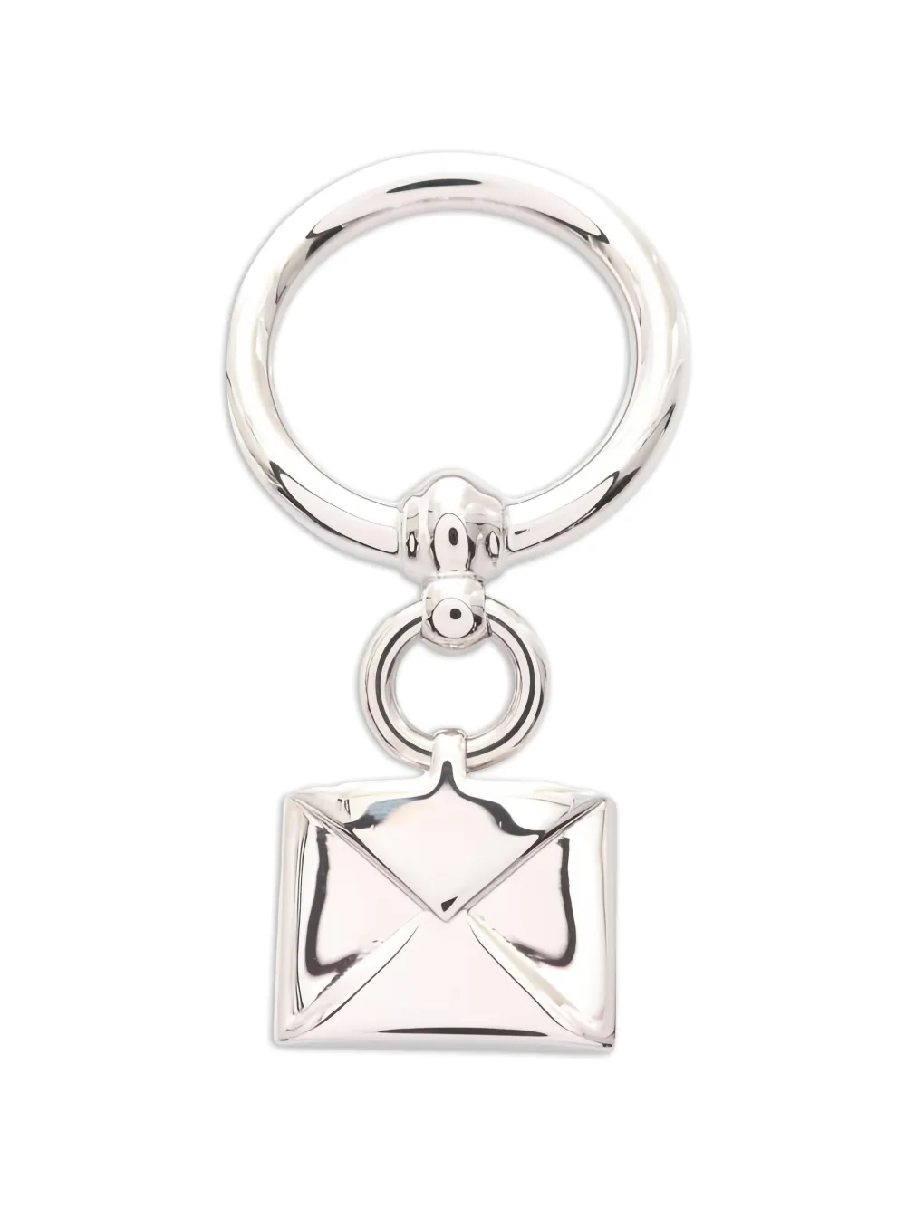 Pre-owned Hermes 2010s Envelope Scarf Ring In Silver