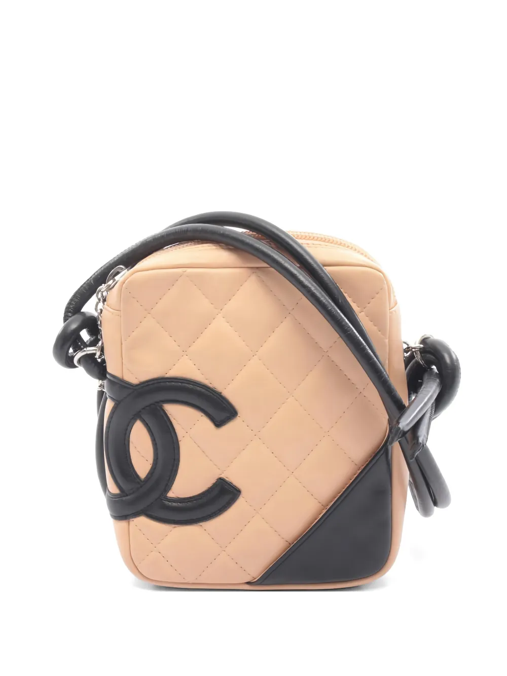 CHANEL Pre-Owned 2003-2004 quilted cross body bag - Neutrals