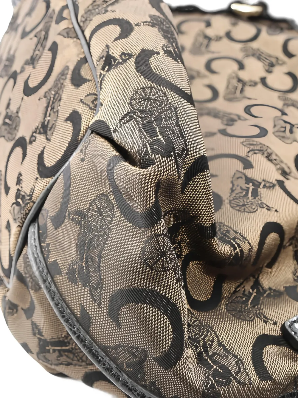 Celine Pre-owned 2000s Bittersweet Croc-embossed Tote Bag in Neutrals, view 5