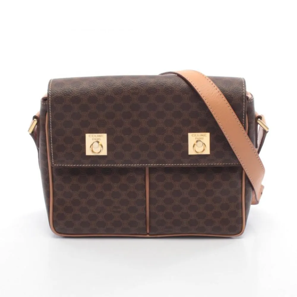 Celine Pre-Owned 2010s Macadam shoulder bag - Marrone