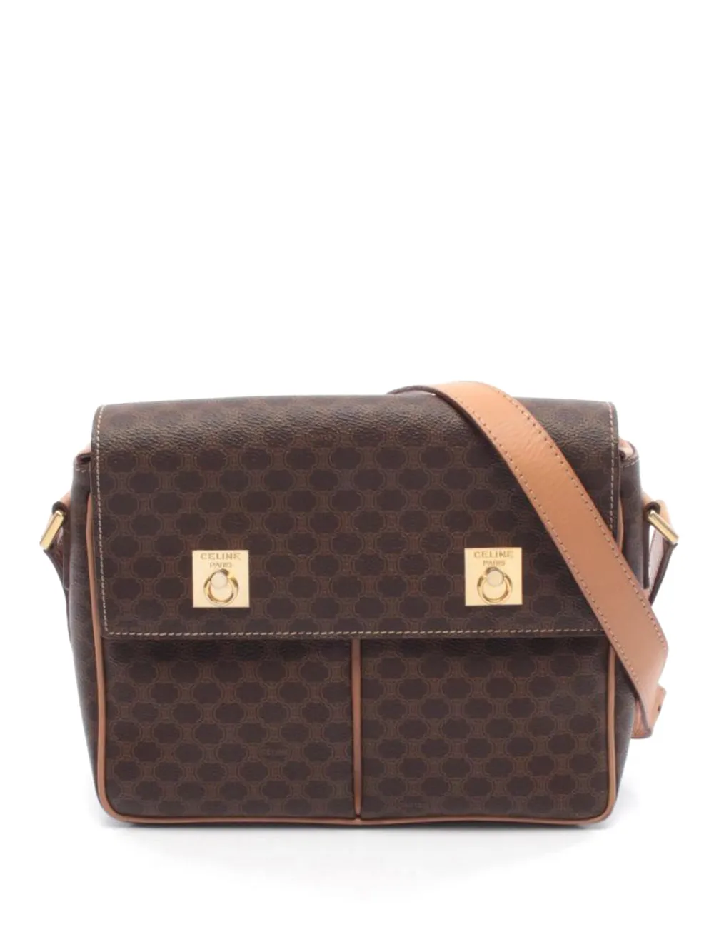 Celine Pre-Owned 2010s Macadam shoulder bag - Marrone
