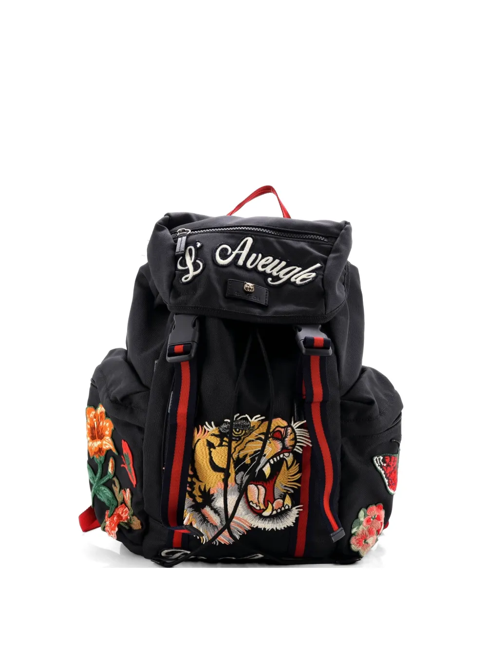 Gucci Pre-Owned Techpack Embroidered Techno Canvas backpack - Nero