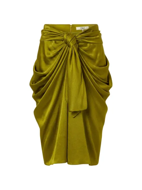Chloé knotted draped midi skirt
