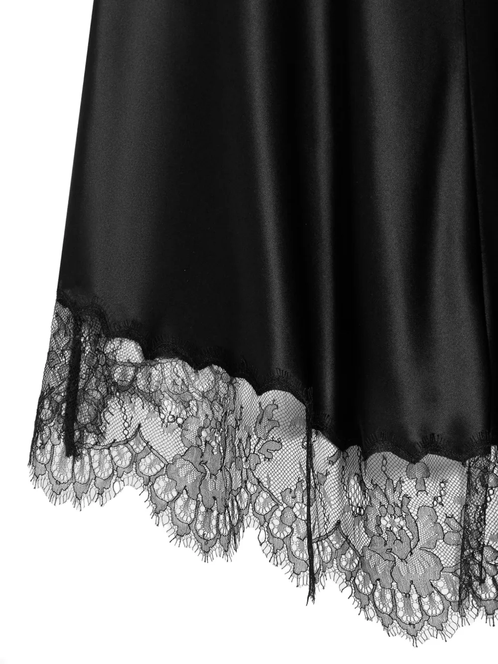 Dolce & Gabbana silk satin lace skirt - Nero
