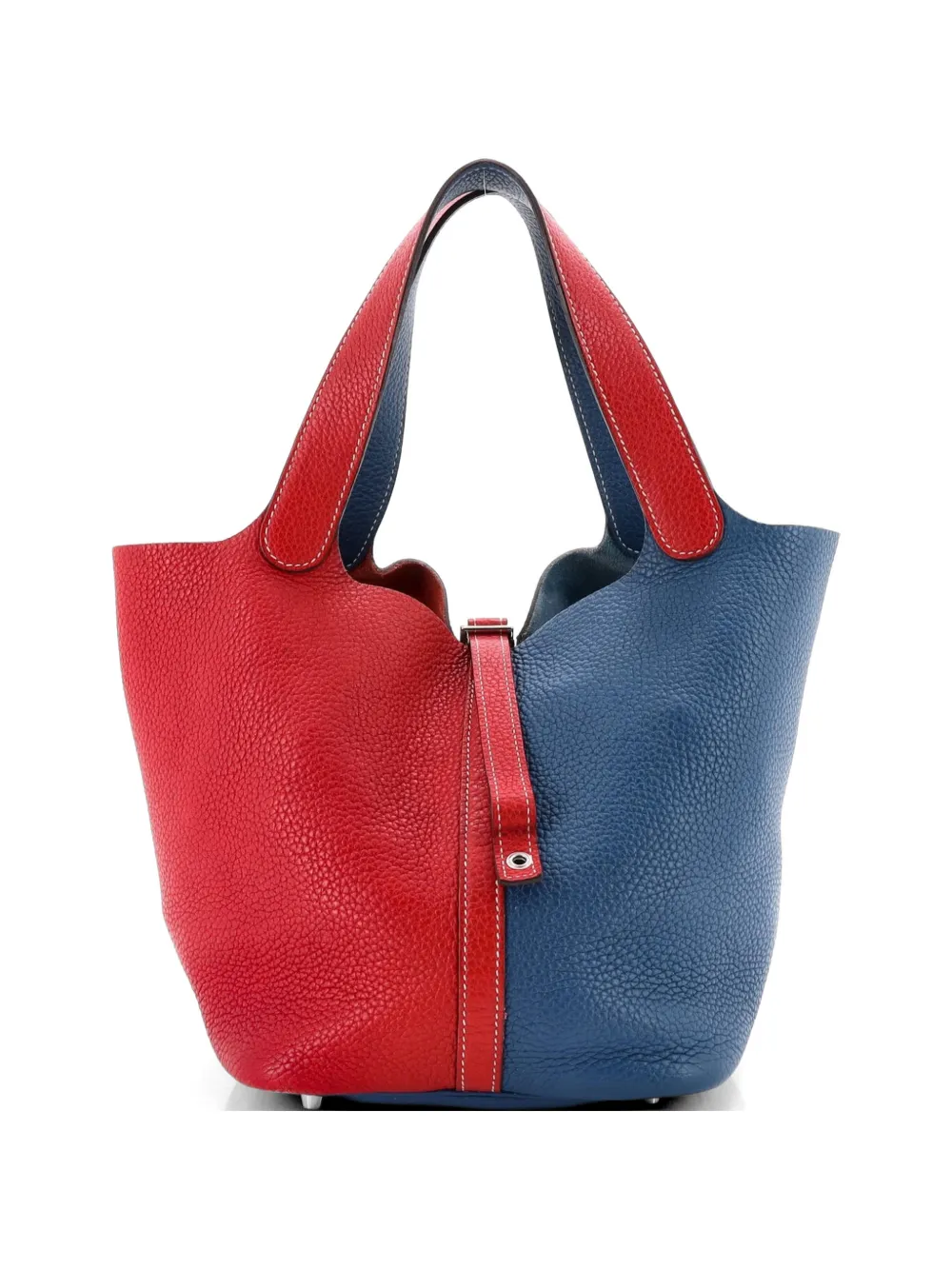 Hermès Pre-Owned Picotin Lock Bag Bicolor Clemence MM bucket bag - Blu