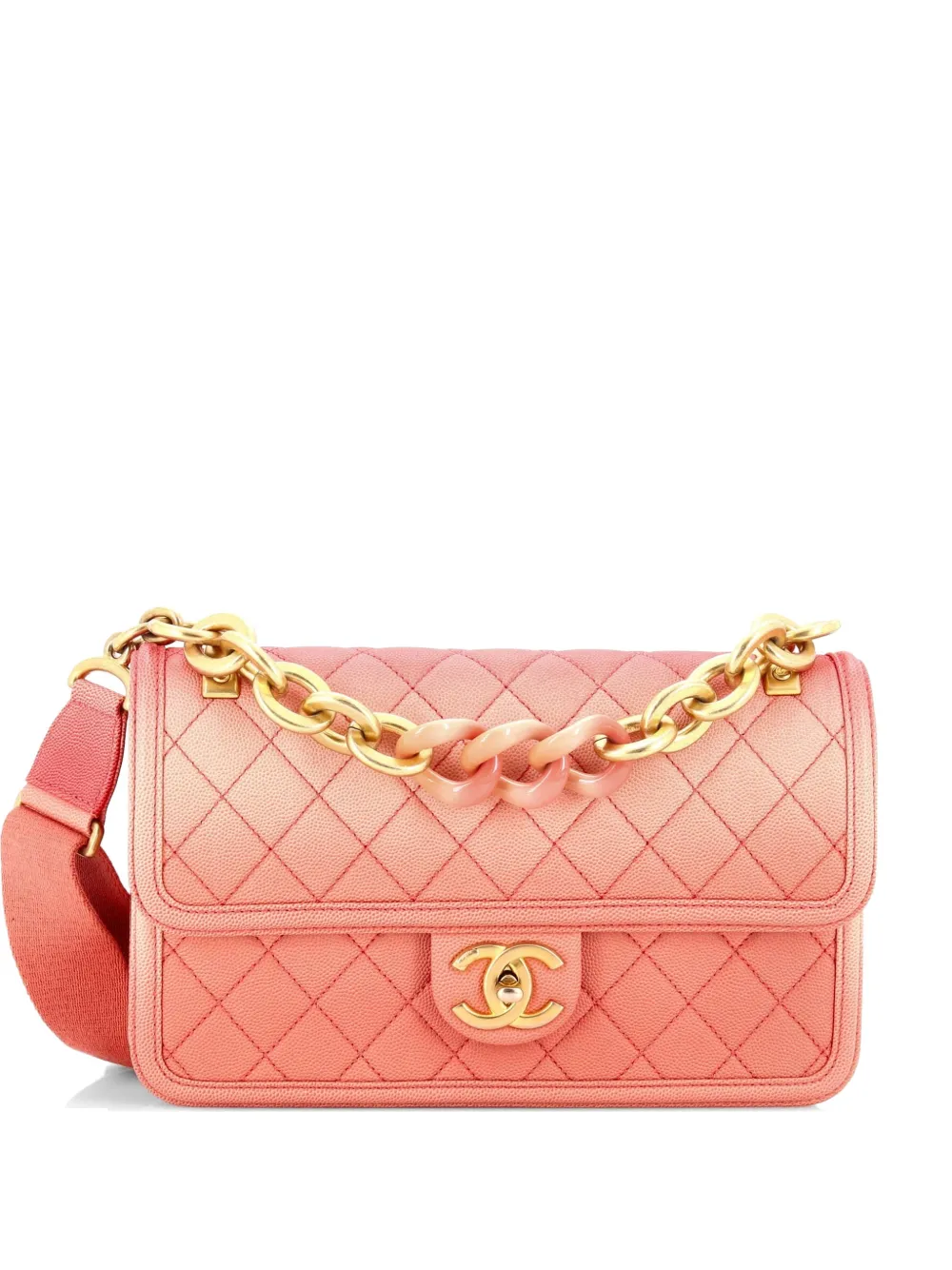 CHANEL Pre-Owned Sunset On The Sea Flap Bag Quilted Caviar Medium shoulder bag - Rosa
