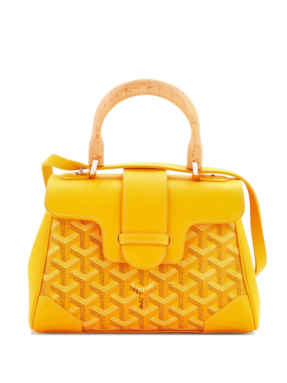 Goyard Pre-Owned Saigon Top Handle Bag Coated Canvas with Leather Mini shoulder bag - Arancione