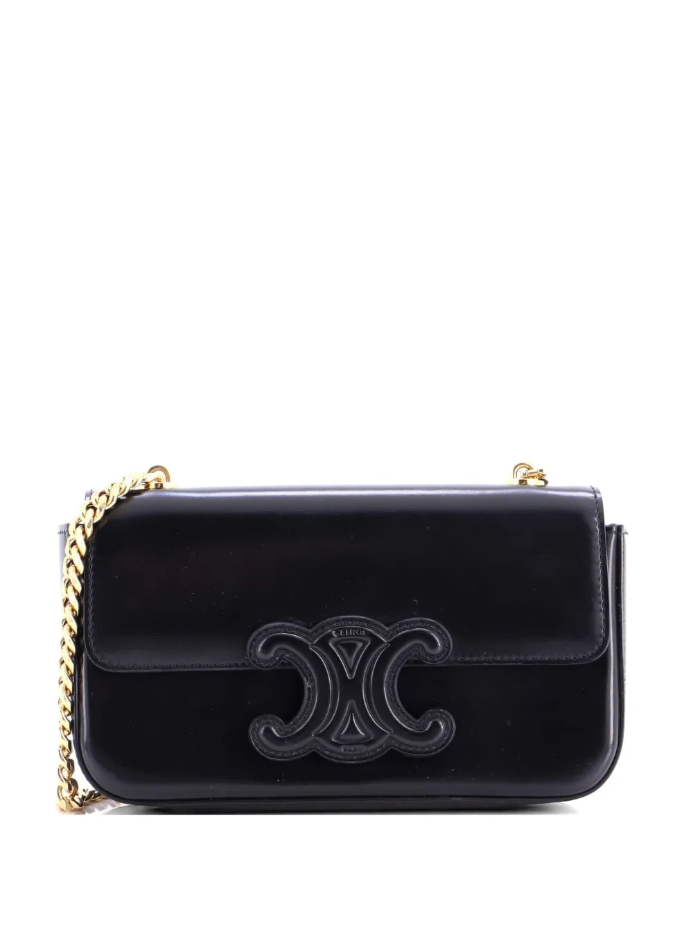 Celine Pre-Owned Triomphe Chain Leather Small shoulder bag - Nero