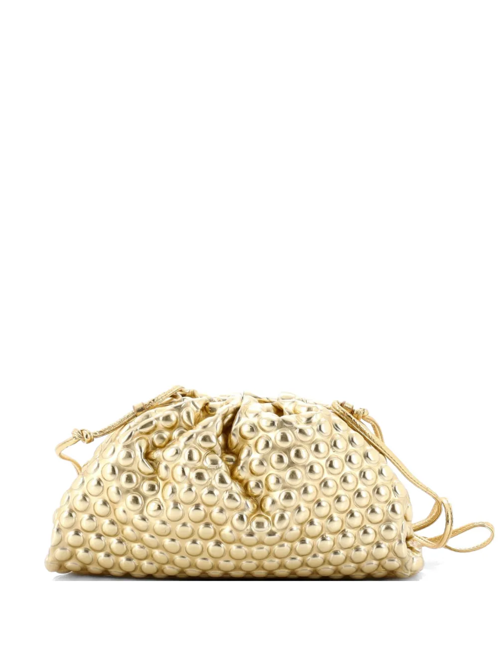 Bottega Veneta Pre-Owned The Pouch Bubble Wrap Textured Leather Mini crossbody bag - Toni neutri