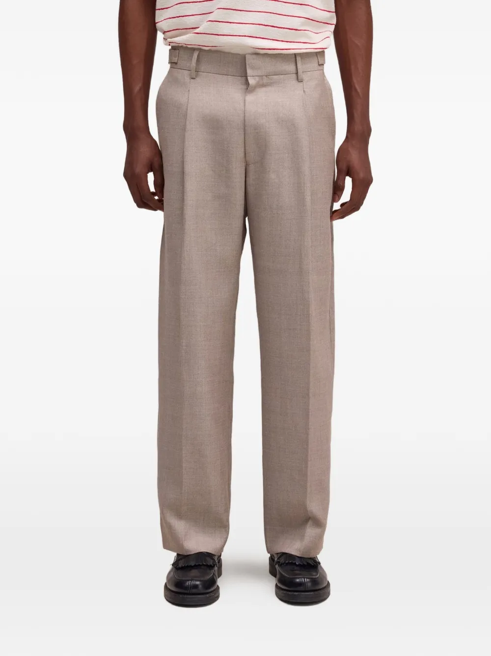  Nn07 Pleated Tailored Trousers - Neutrals 