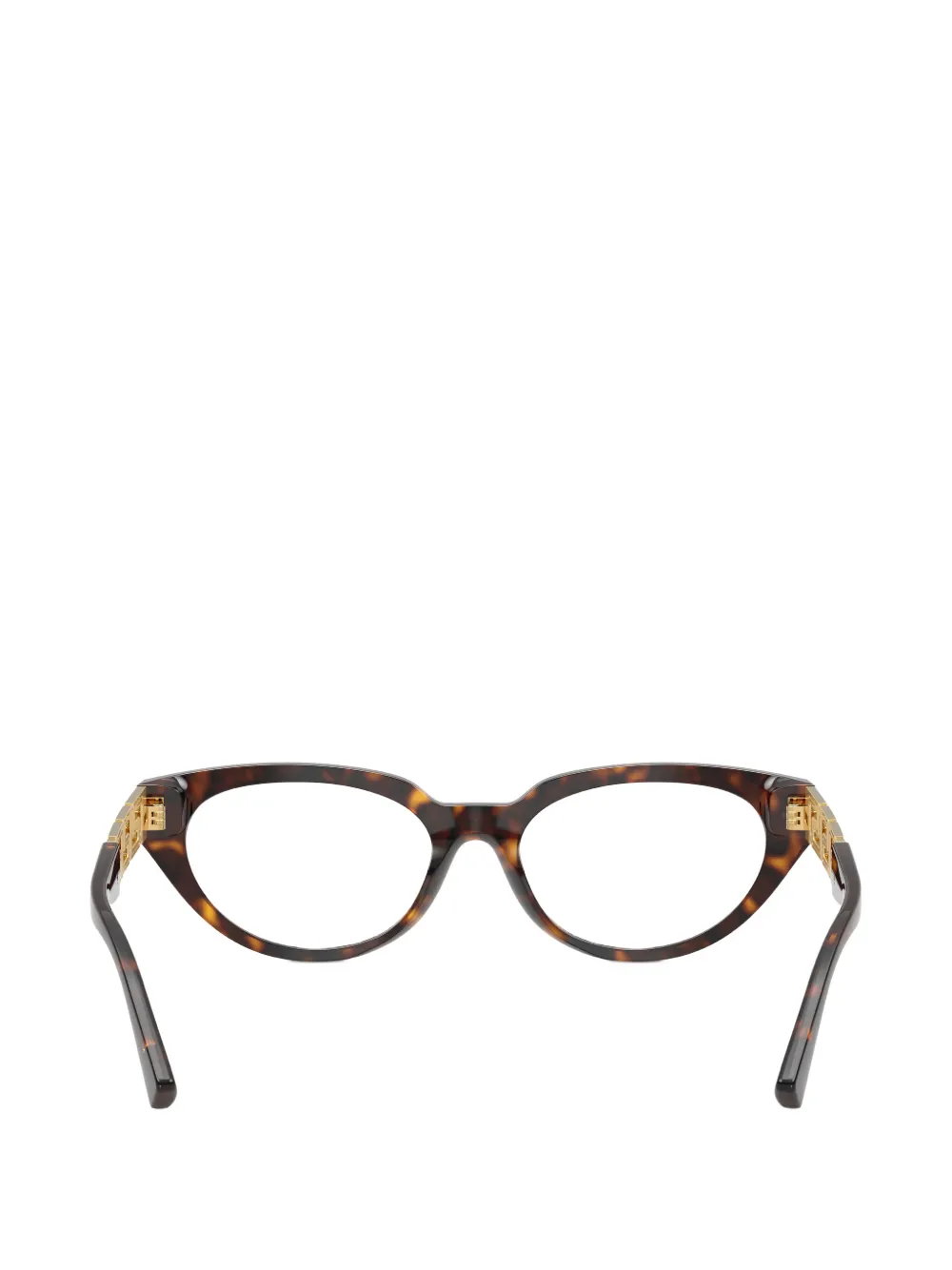 Versace Eyewear Bril met geometrisch montuur en Griekse sleutel Bruin