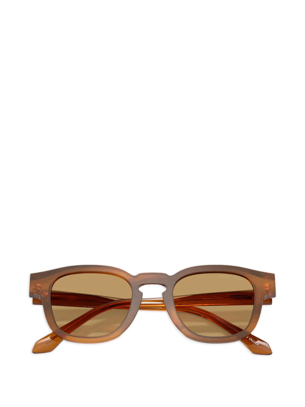 Giorgio Armani Zonnebril met rond montuur Bruin