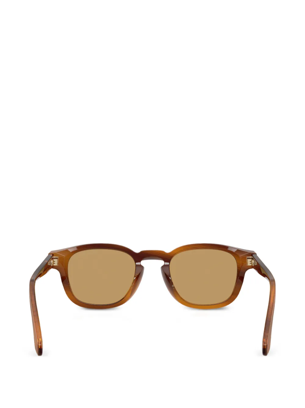 Giorgio Armani Zonnebril met rond montuur Bruin