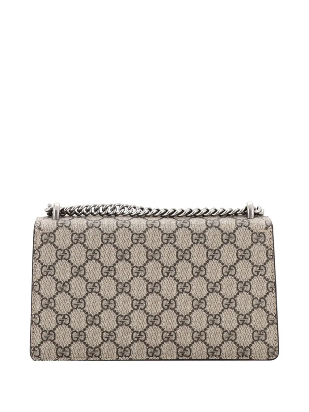  Gucci Pre-owned Dionysus Bag Gg Coated Canvas With Crystal Embellished Metal Small Shoulder Bag - Brown 